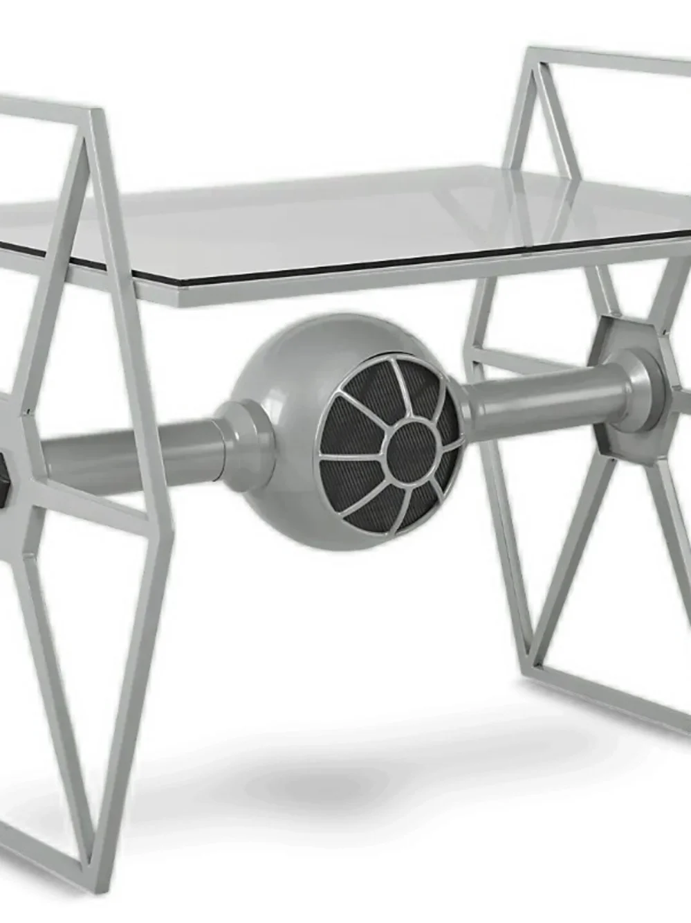 RARE Discontinued Rooms 2 Go Kids Star Wars TIE FIGHTER Gray Desk Metal Glass